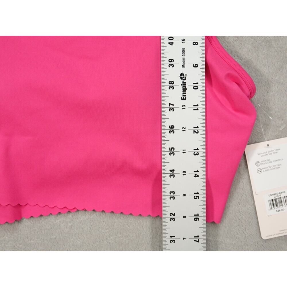 Danskin Womens Pink Scallop Crop Tank Size L - Picture 4 of 11